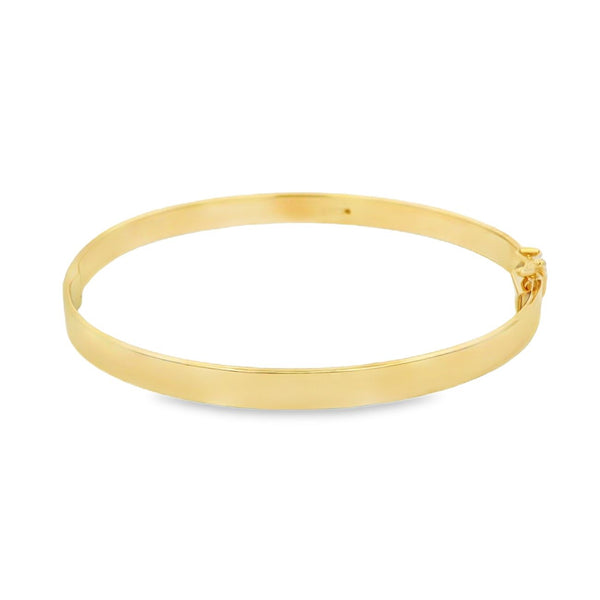 9ct Yellow Gold Solid Hinged Bangle