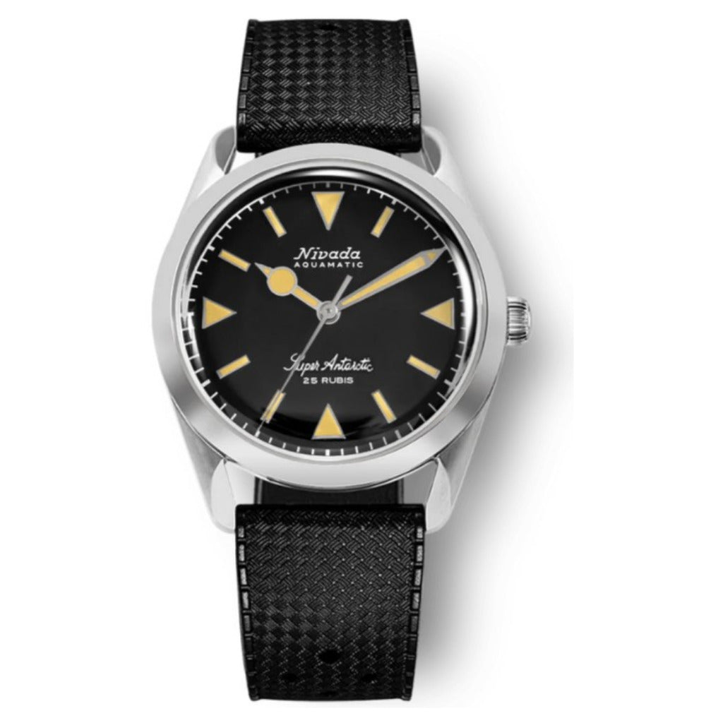 Nivada Grenchen Super Antarctic 38mm Black & Yellow Watch 32024A01
