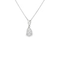 Diamond 18ct White Gold Halo Pear Cut 0.35ct Pendant