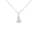 Diamond 18ct White Gold Halo Pear Cut 0.35ct Pendant