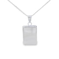 Silver 22x15mm Plain Flat Rectangular Locket