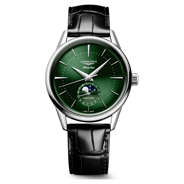 Longines Flagship Heritage Green Moonphase 38.5mm Watch L48154022