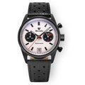 Nivada Grenchen Datomaster 36mm Black Mecaquartz Racing Strap Limited Edition Watch 88008Q10