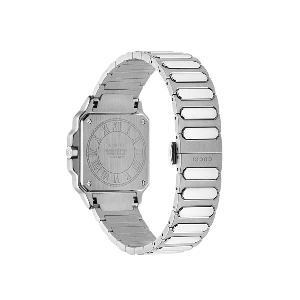 Gucci G-Flat Stainless Steel 30mm Black Watch YA166505