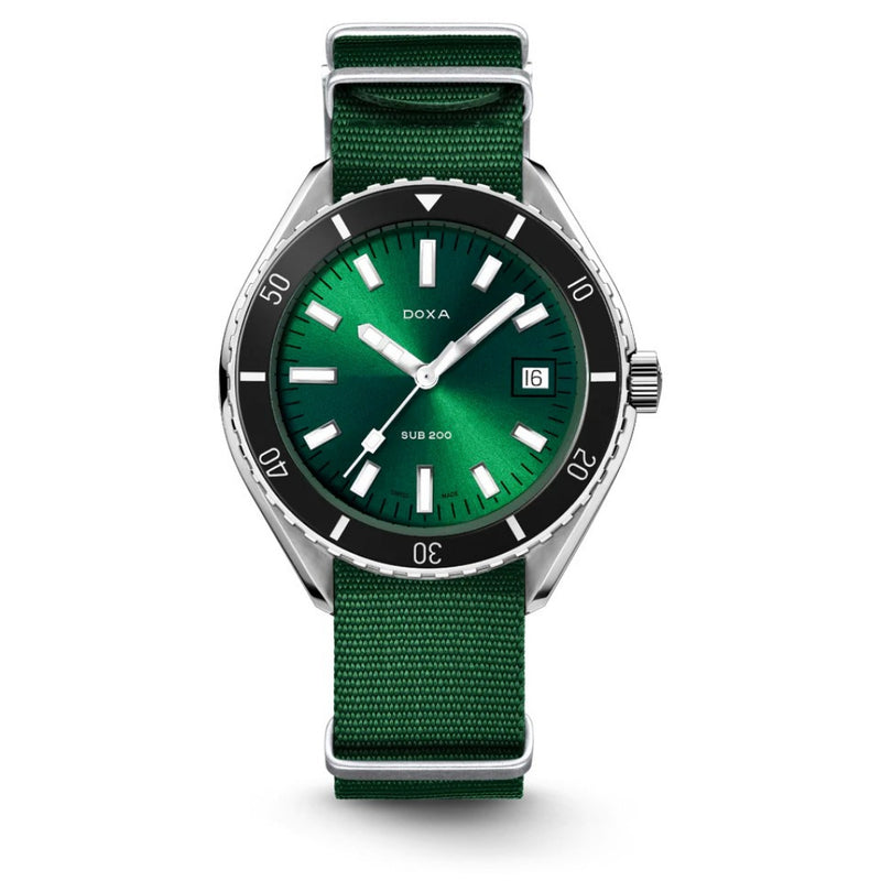 Doxa SUB 200 Sea Emerald Nato 42mm Watch 799.10.131.26-N