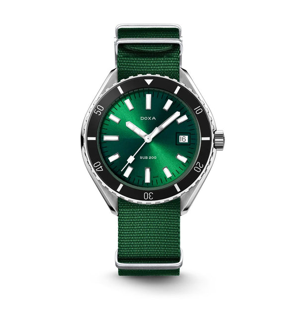 Doxa SUB 200 Sea Emerald Nato 42mm Watch 799.10.131.26-N