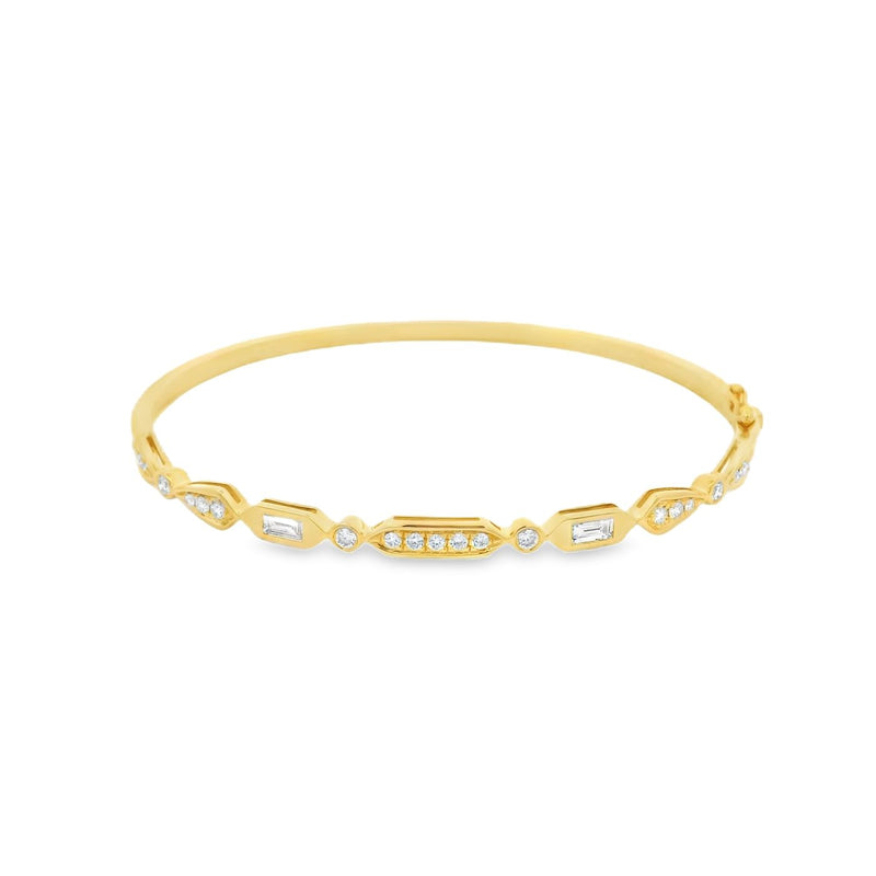 Diamond 18ct Yellow Gold 0.66ct Bangle