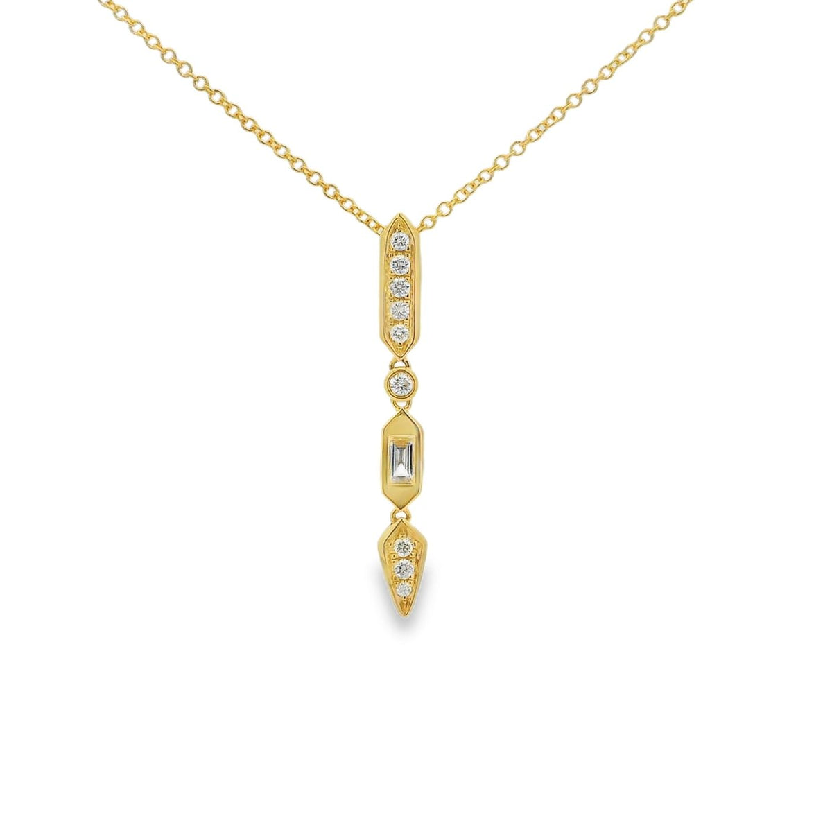 Diamond 18ct Yellow Gold 0.30ct Drop Pendant