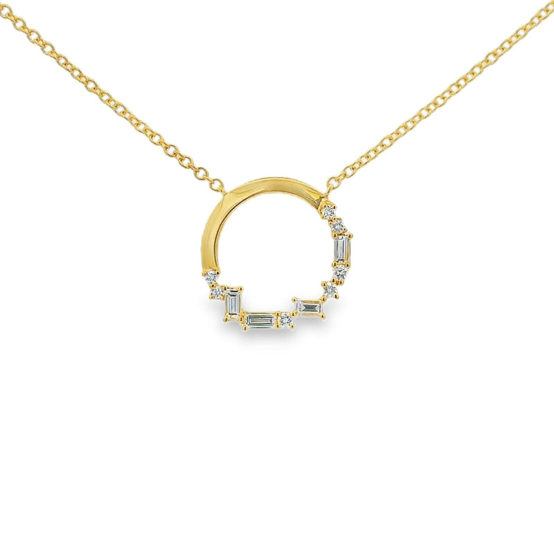 Diamond 18ct Yellow Gold 0.28ct Circle Pendant