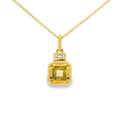 Cirtrine & Diamond 18ct Yellow Gold Pendant