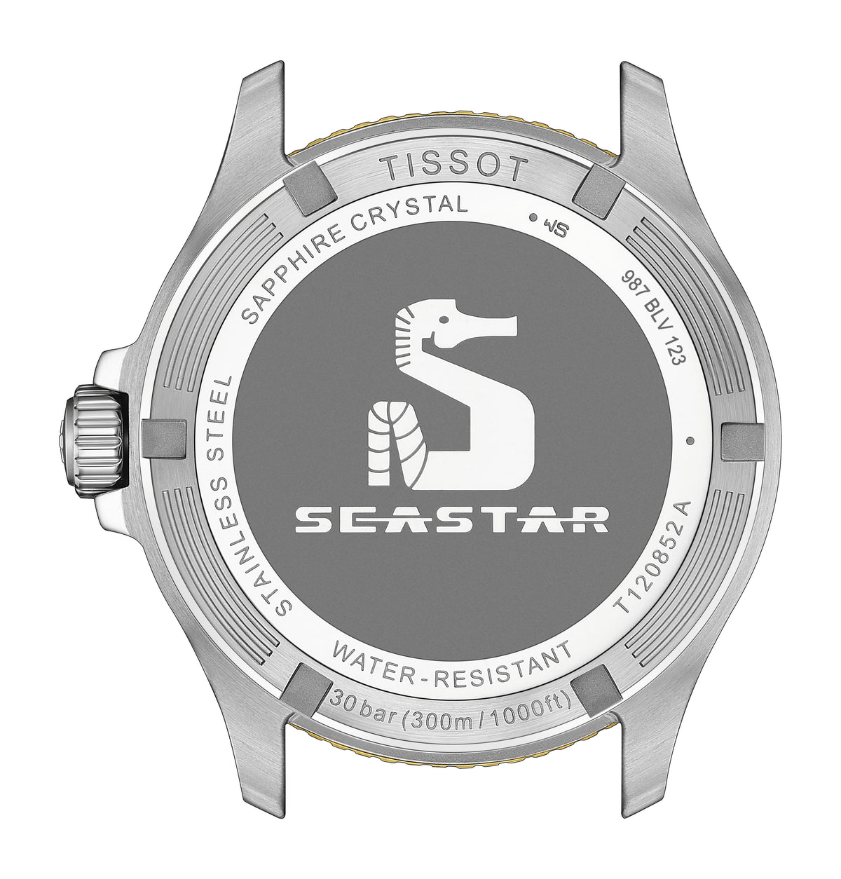Tissot Seastar 1000 Quartz GMT Two Tone Black 40mm Watch T1208522205100