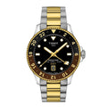 Tissot Seastar 1000 Quartz GMT Two Tone Black 40mm Watch T1208522205100