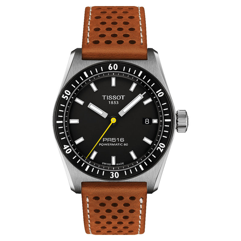 Tissot PR516 Powermatic 80 Black 38mm Watch T1494071605100