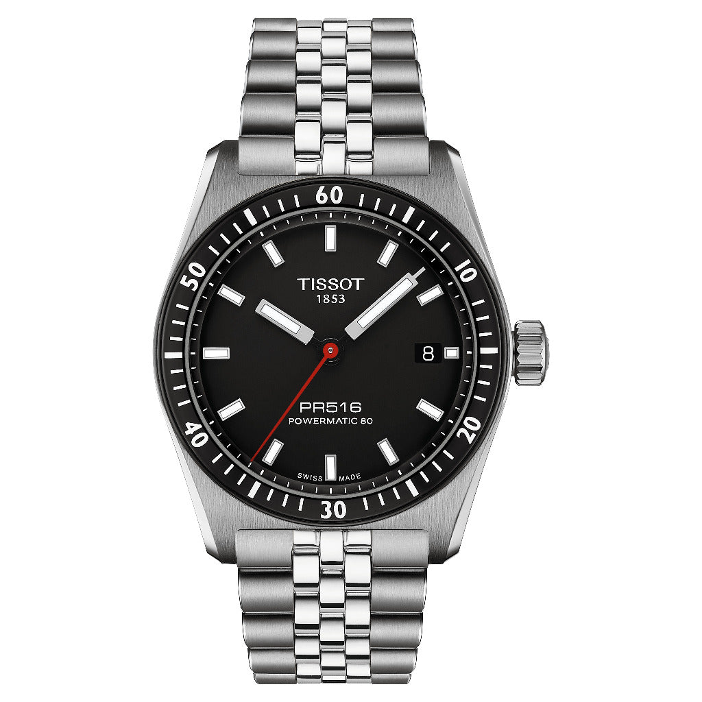 Tissot PR516 Powermatic 80 Black 38mm Watch T1494071105100