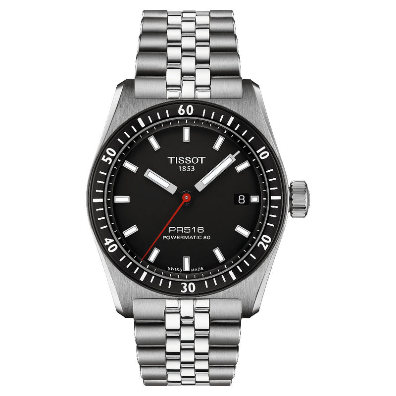 Tissot PR516 Powermatic 80 Black 38mm Watch T1494071105100