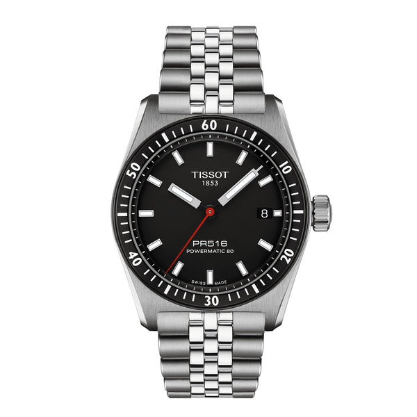 Tissot PR516 Powermatic 80 Black 38mm Watch T1494071105100