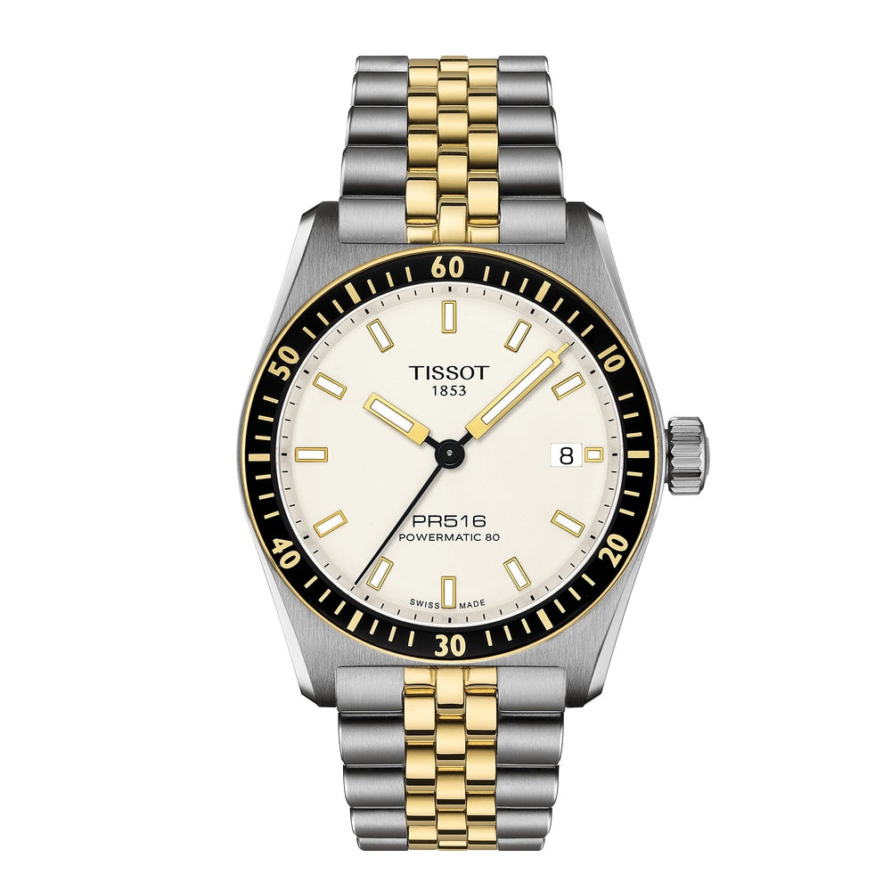 Tissot PR516 Powermatic 80 Two Tone 38mm Watch T1494072201100