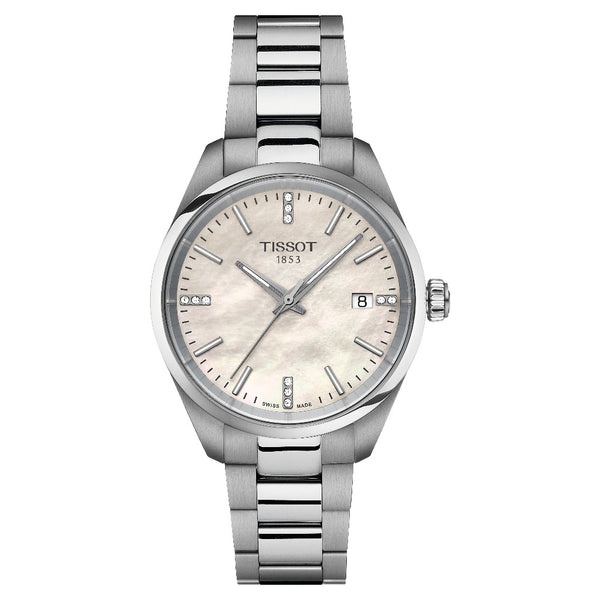 Tissot PR 100 Quartz MOP & Diamond 34mm Watch T1502101111600