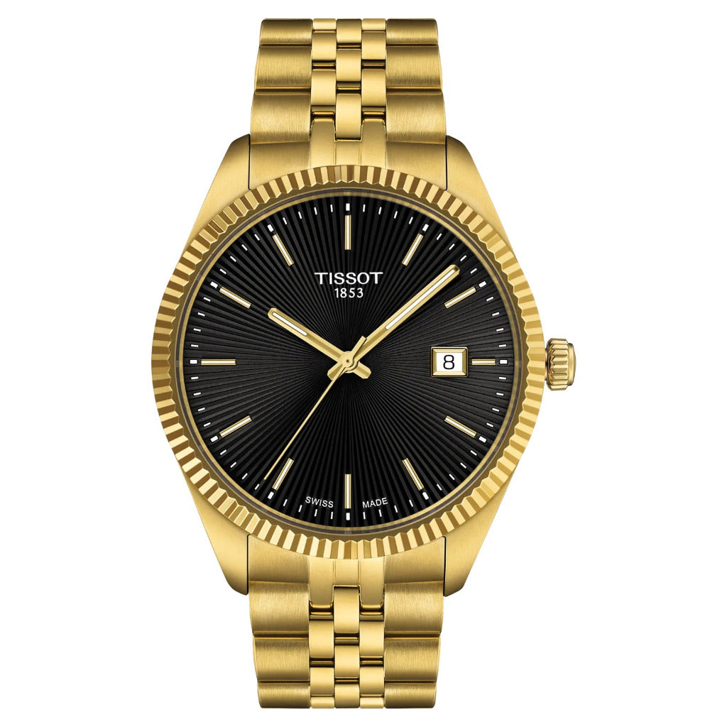 Tissot Ballade Black Dial 40mm Gold PVD Watch T1564103305100