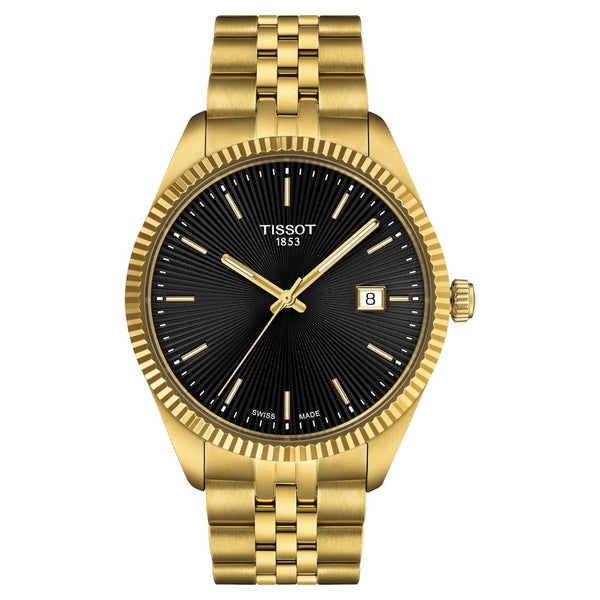 Tissot Ballade Black Dial 40mm Gold PVD Watch T1564103305100