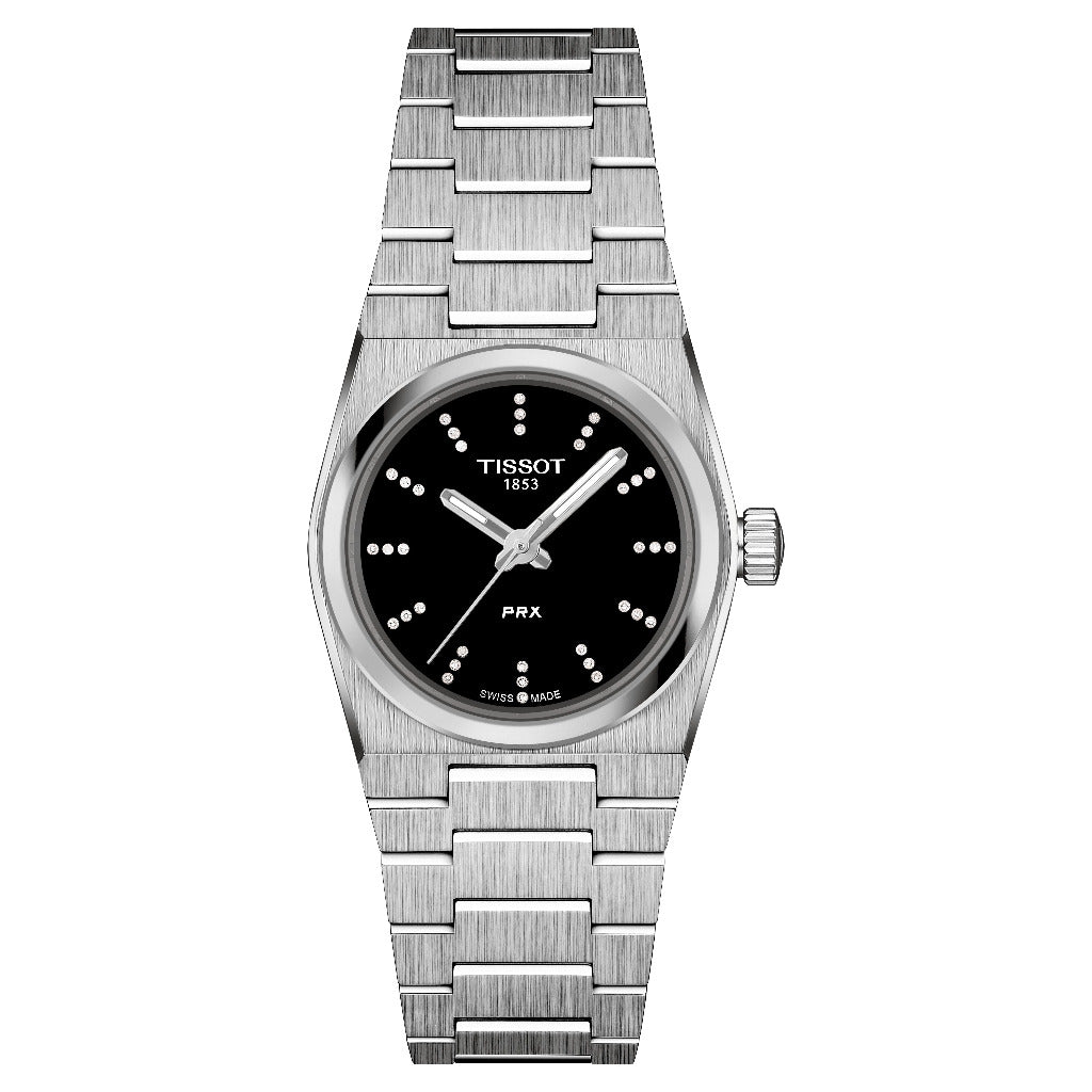 Tissot PRX Black Dial & Diamond 25mm Watch T1370101105600