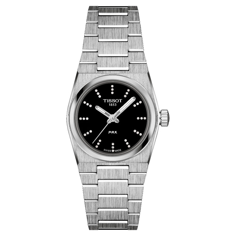 Tissot PRX Black Dial & Diamond 25mm Watch T1370101105600