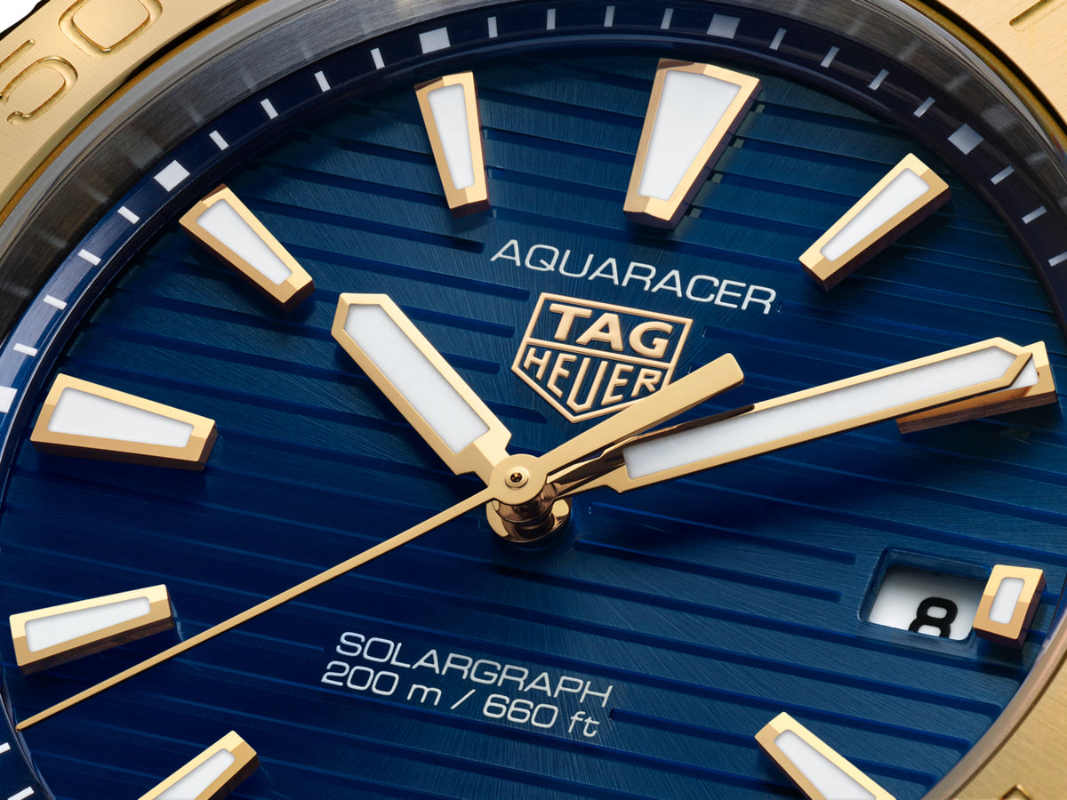 Tag Heuer Aquaracer Professional 200 Solargraph Two Tone 40mm Blue Watch