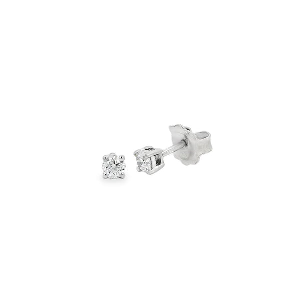 Diamond 18ct White Gold Round Brilliant 0.30ct Stud Earrings