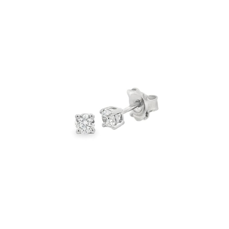 Diamond 18ct White Gold Round Brilliant 0.40ct Stud Earrings