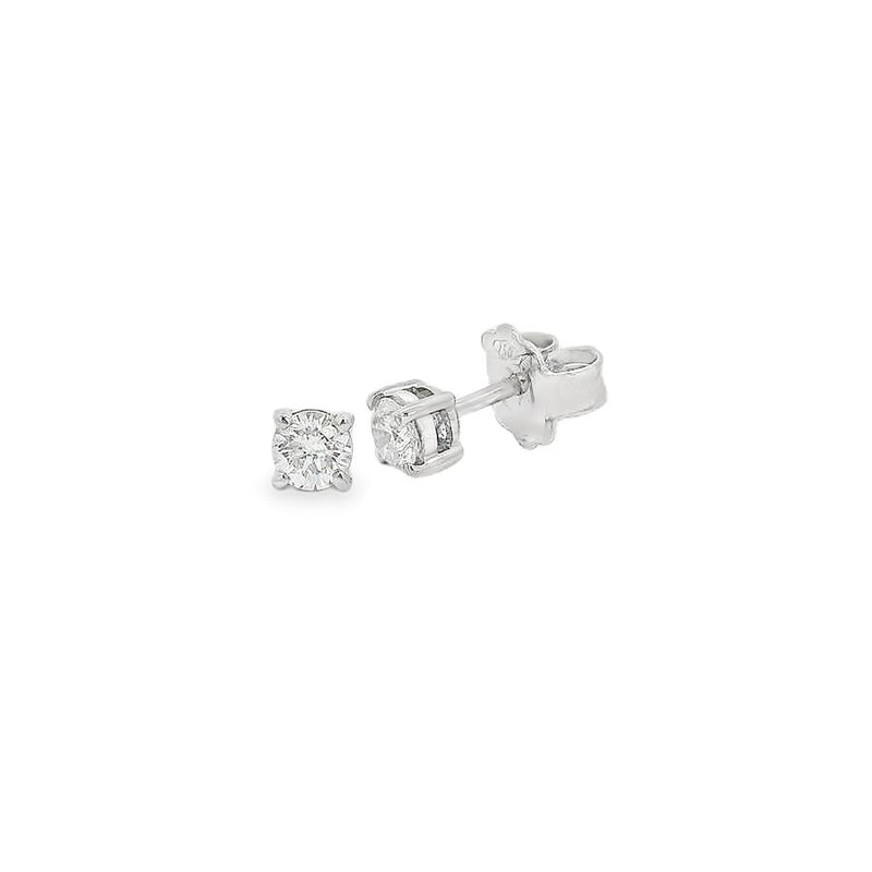 Diamond 18ct White Gold Round Brilliant 0.50ct Stud Earrings