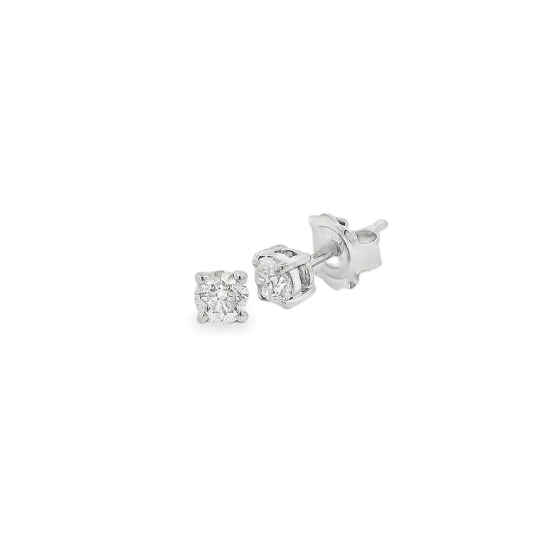 Diamond 18ct White Gold Round Brilliant 0.60ct Stud Earrings