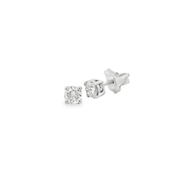 Diamond 18ct White Gold Round Brilliant 0.70ct Stud Earrings