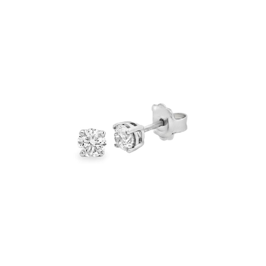 Diamond 18ct White Gold Round Brilliant 0.80ct Stud Earrings