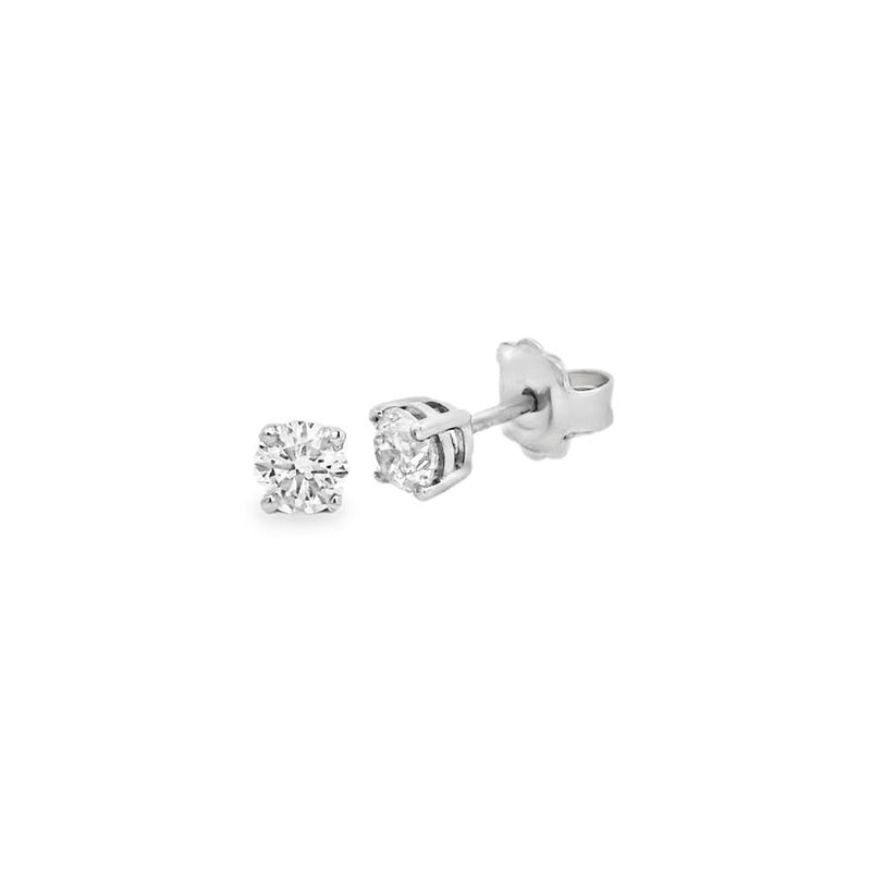 Diamond 18ct White Gold Round Brilliant 0.80ct Stud Earrings