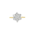 Diamond 18ct Yellow Gold 1.03ct Flower Cluster Ring