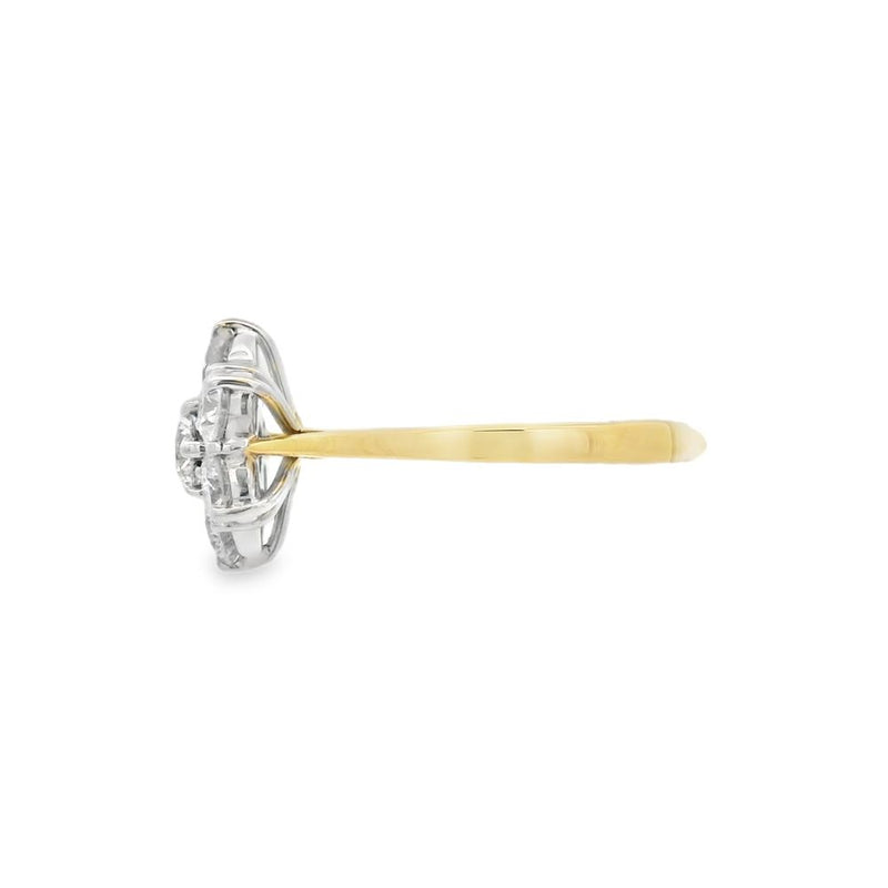 Diamond 18ct Yellow Gold 2.04ct Flower Cluster Ring