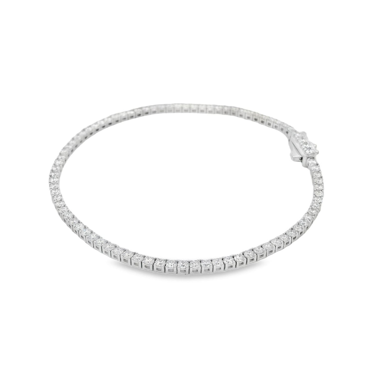 Round Brilliant Cut 3.36ct Lab Grown Diamond Bracelet