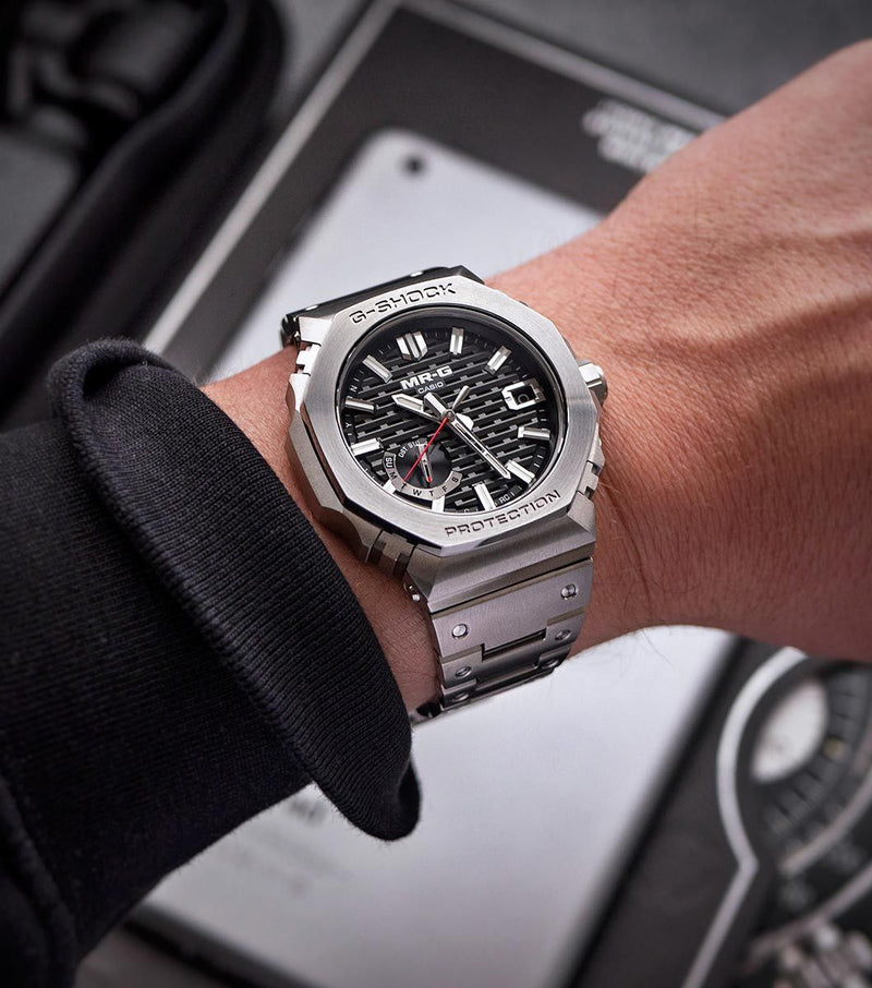 G-SHOCK MR-G B2100 Silver Dial Titanium Watch MRG-B2100D-1ADR