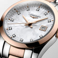 Longines Conquest Classic Two Tone 29.5mm MOP & Diamond Watch L22863877