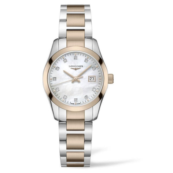 Longines Conquest Classic Two Tone 29.5mm MOP & Diamond Watch L22863877