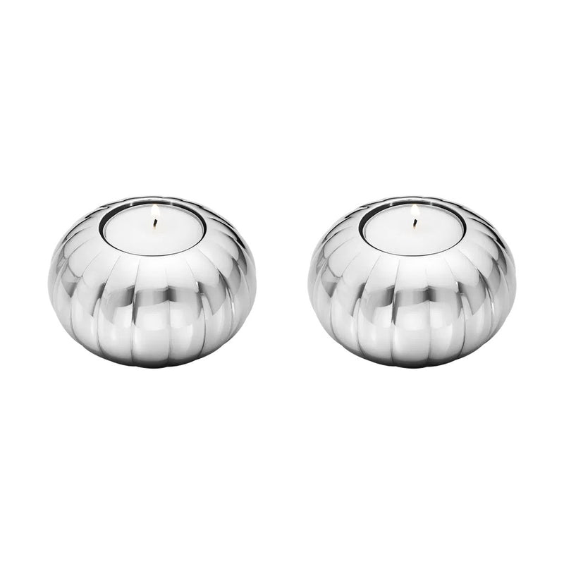 Georg Jensen Bernadotte Tealight Candleholders 2pcs