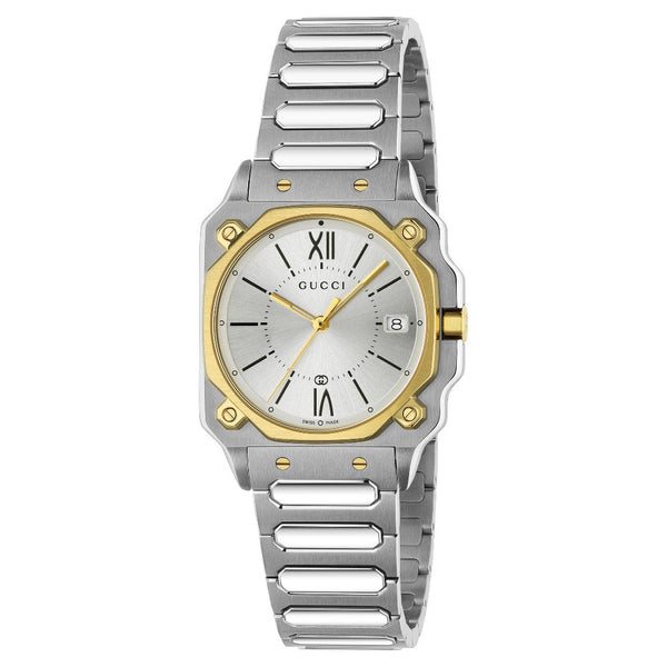 Gucci G-Flat Two Tone 30mm Watch YA166506