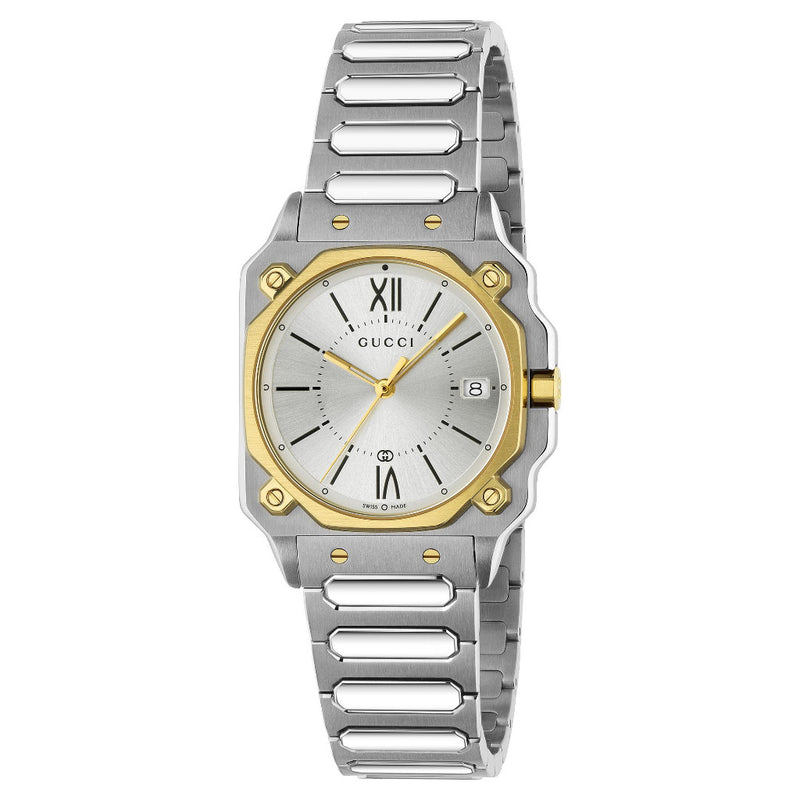 Gucci G-Flat Two Tone 30mm Watch YA166506