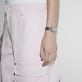 Gucci G-Flat Stainless Steel 24mm Pink Diamond Watch YA166501
