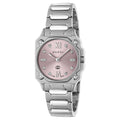 Gucci G-Flat Stainless Steel 24mm Pink Diamond Watch YA166501