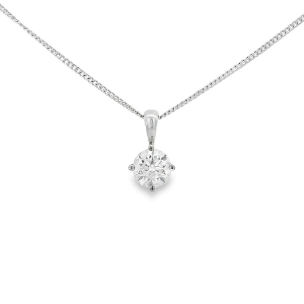 Diamond 18ct White Gold 0.70ct Round Brilliant Cut Pendant