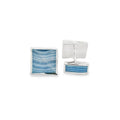 Silver Blue Lace Agate Square Cufflinks