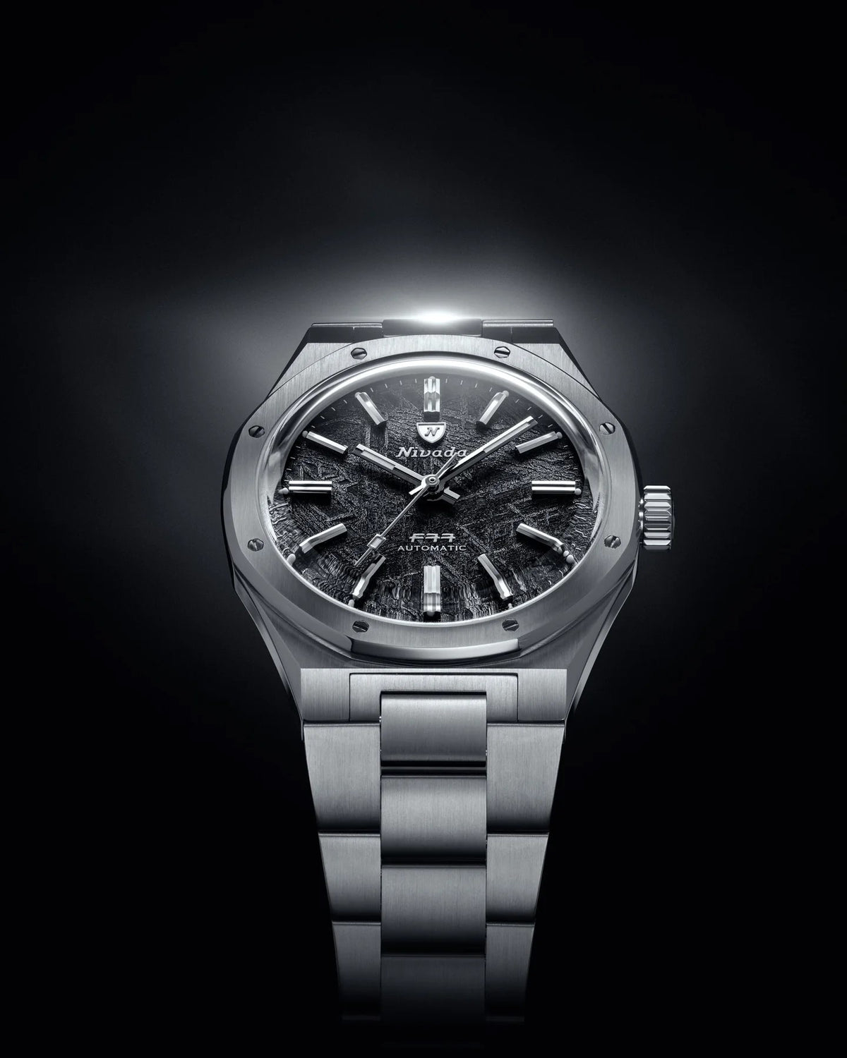 Nivada Grenchen F77 Stainless Steel Meteorite 37mm Watch 68016A77