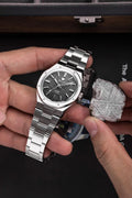 Nivada Grenchen F77 Stainless Steel Meteorite 37mm Watch 68016A77