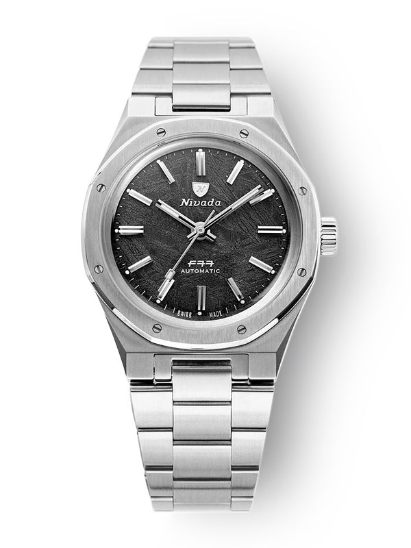 Nivada Grenchen F77 Stainless Steel Meteorite 37mm Watch 68016A77